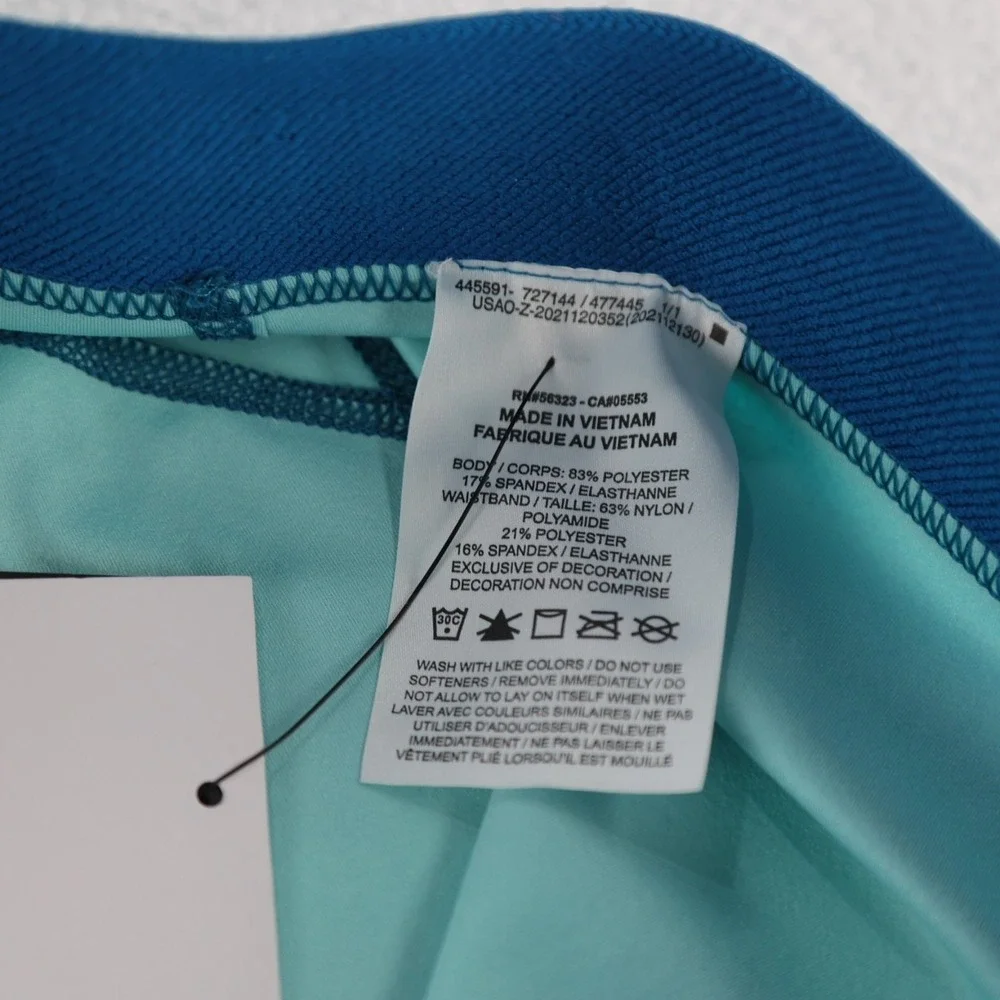 Nike‎ Pro Dri-FIT Womens 3 Inch Training Shorts Teal Blue Gradient IH7636-301 S